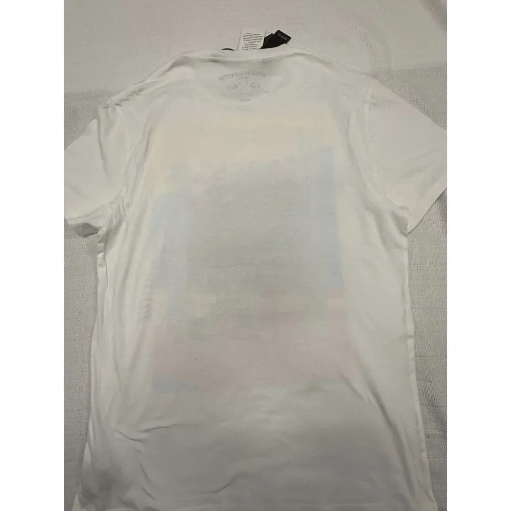 Buffalo David Bitton Mens Medium Graphic T Shirt White NWT Short Sleeve Tee